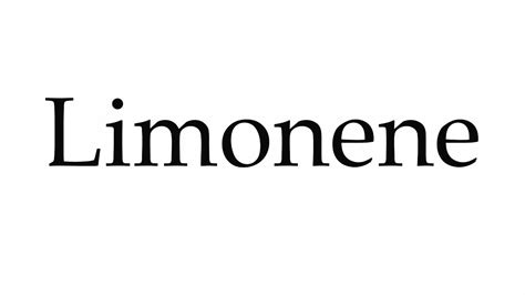 limonene pronunciation.